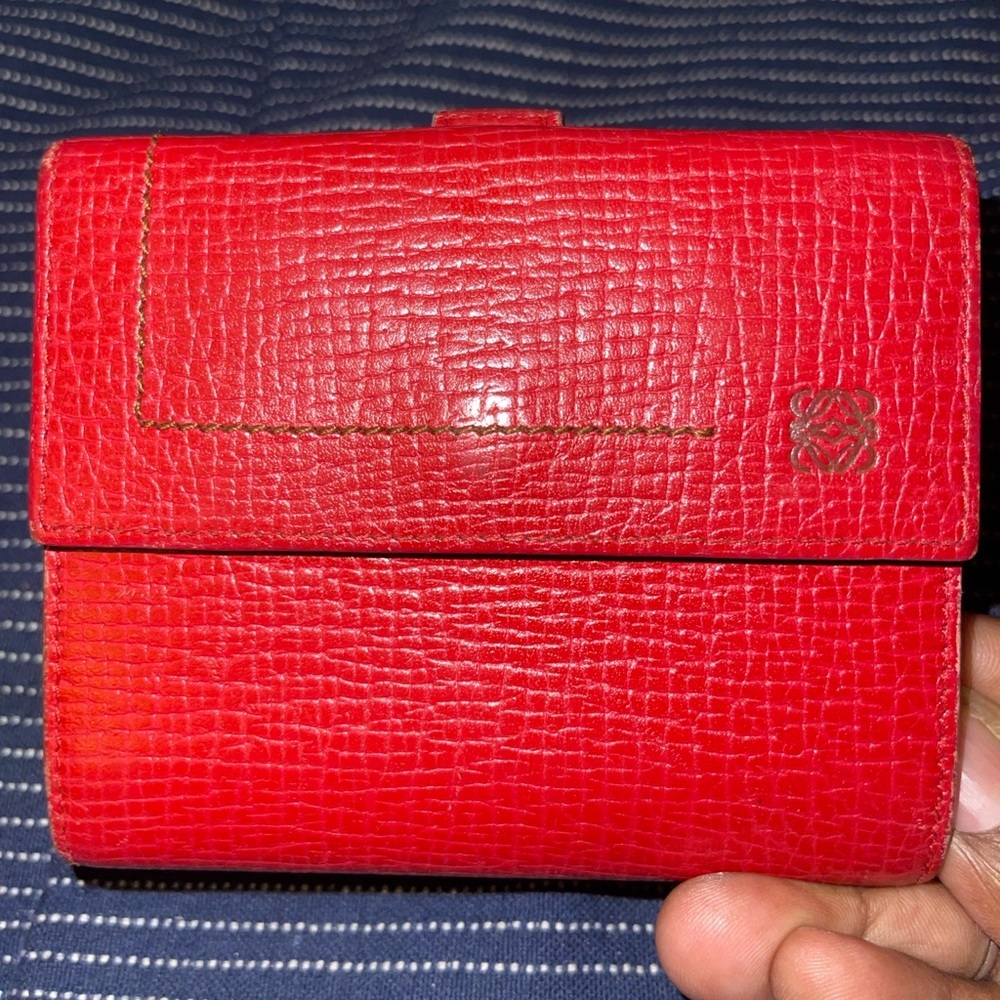 Loewe Red Leather Wallet